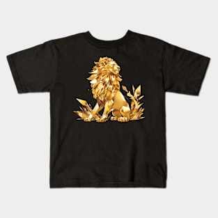 gold lion Kids T-Shirt